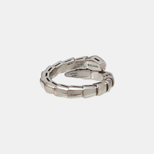SERPENTI 18k White Gold Silver Ring EU 49