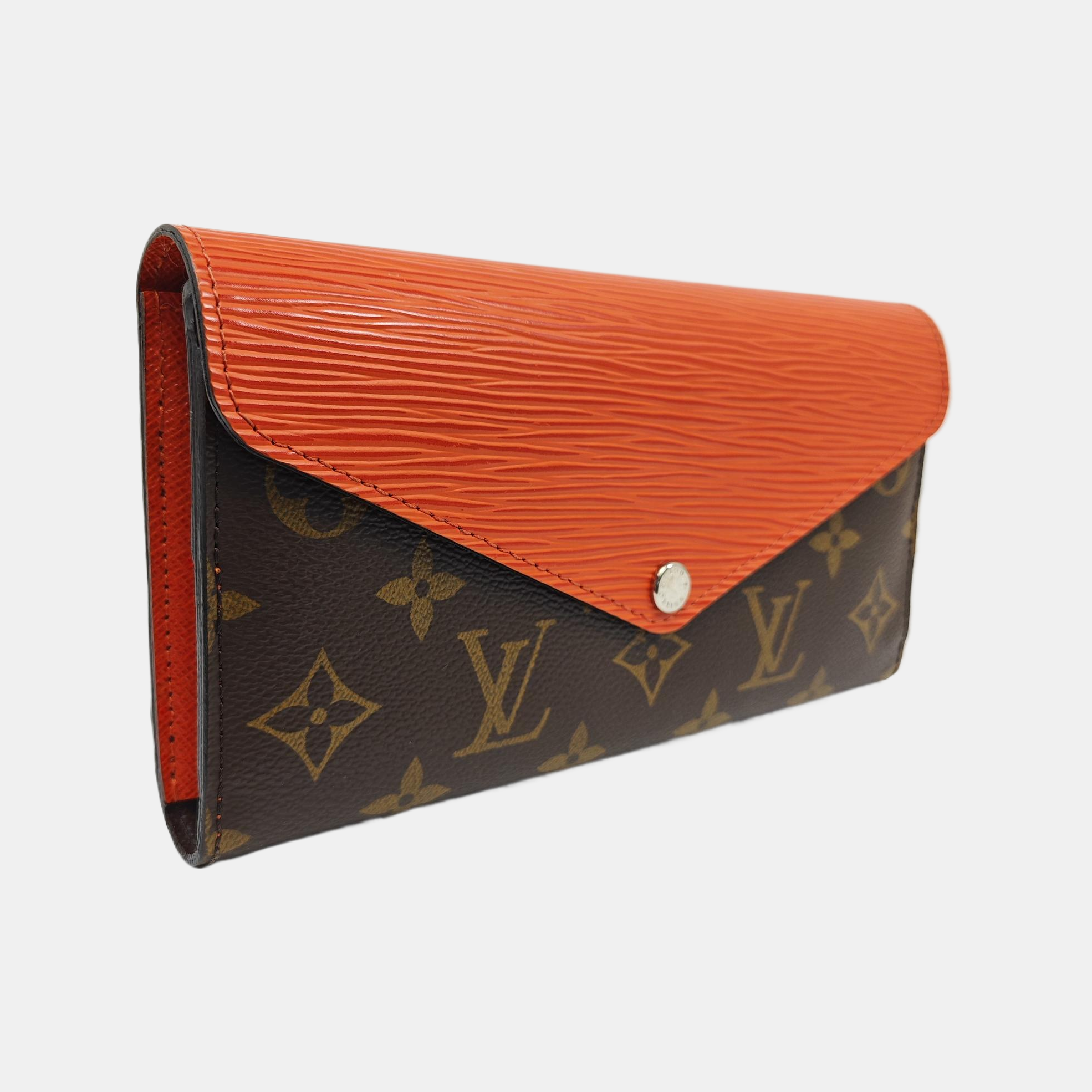 MARIE LOU Monogram Coated Canvas Brown Wallet