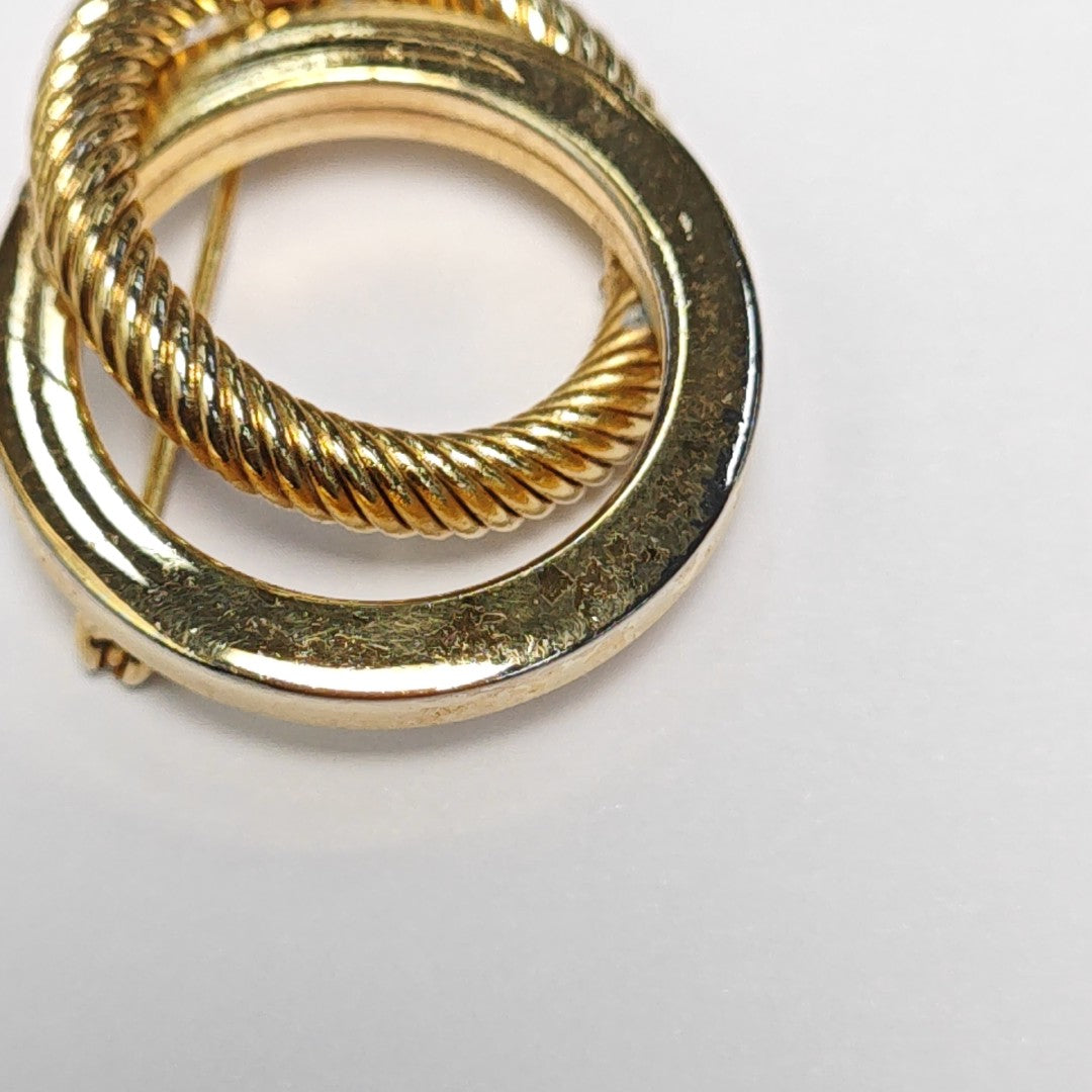 Metal Gold Brooch