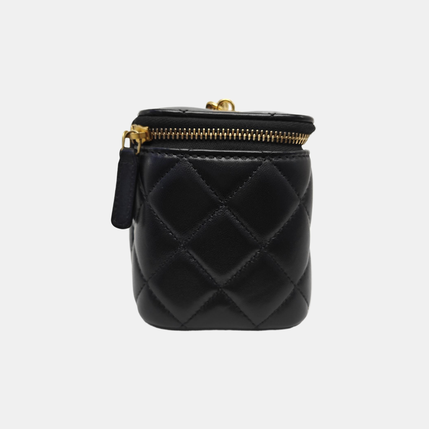 VANITY CASE Medium Quilted Lambskin Black