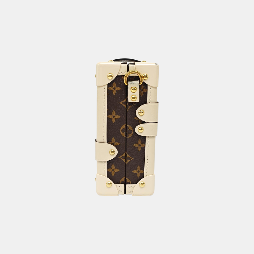 PETITE MALLE Monogram Coated Canvas Brown