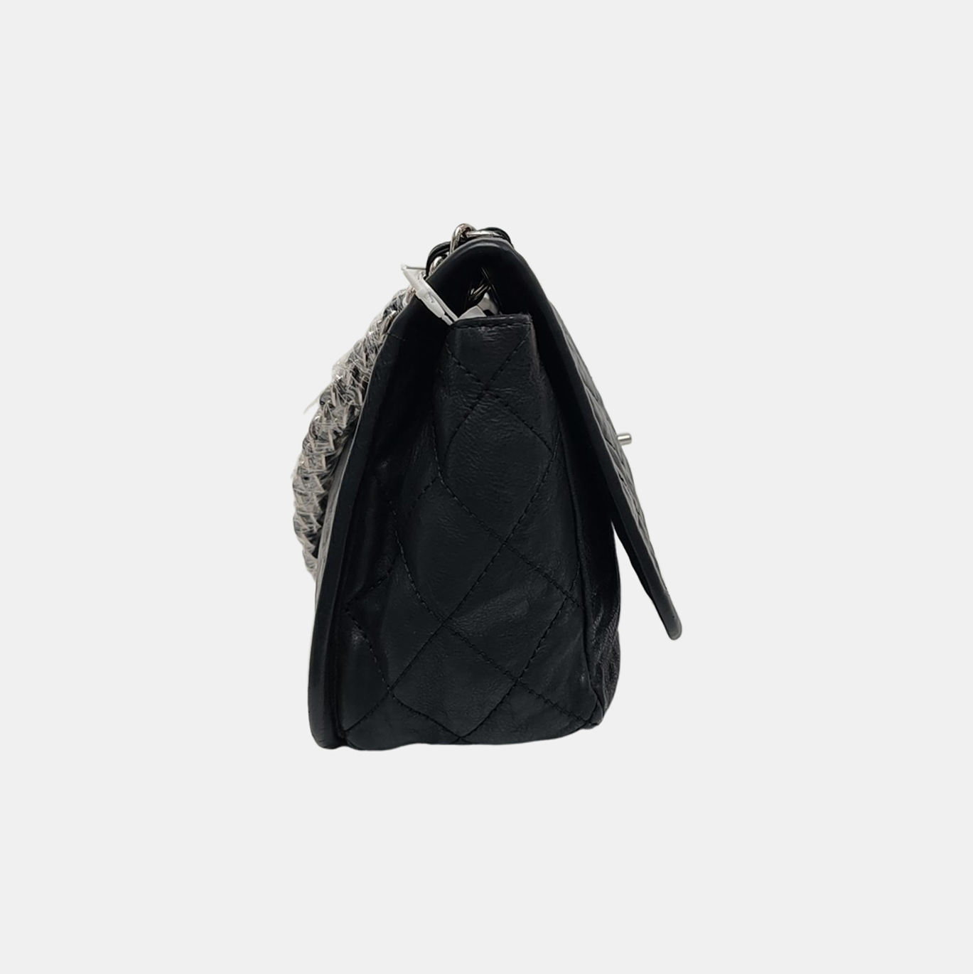 Medium Quilted Calfskin Black
