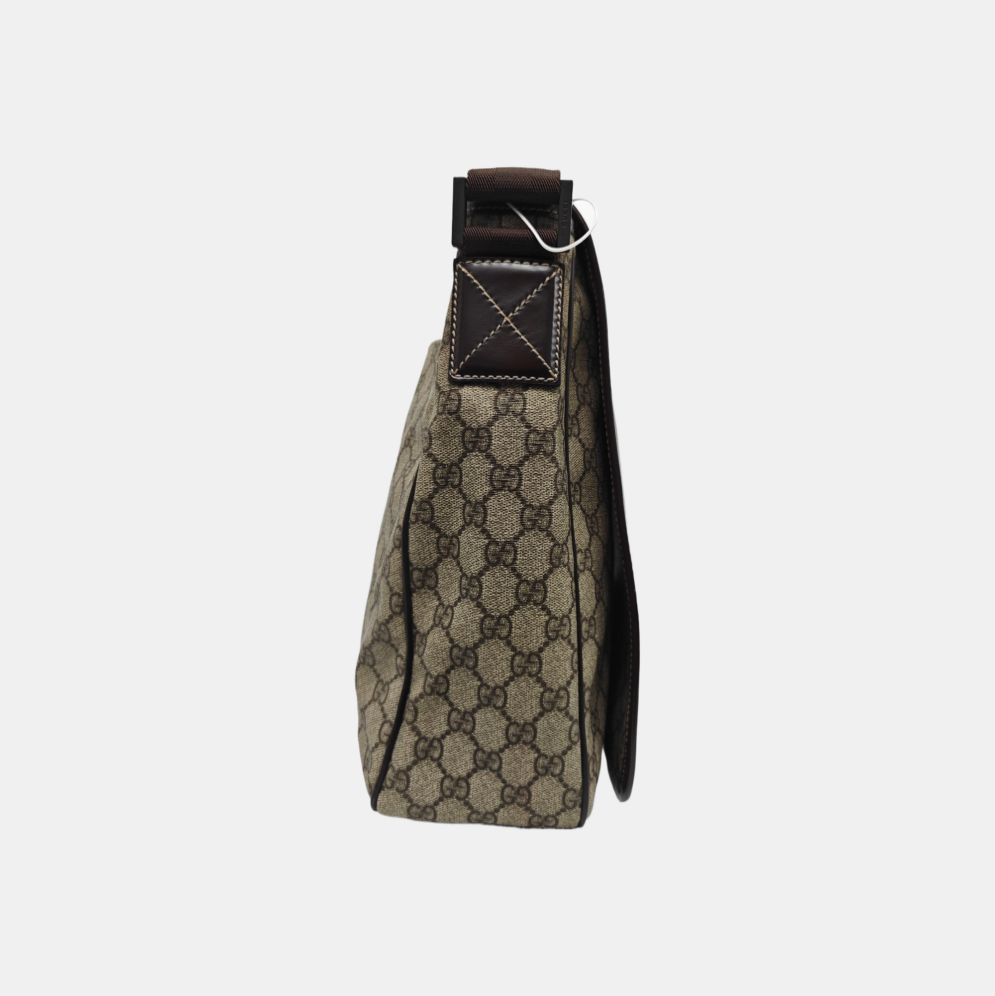 GG Messenger Monogram Coated Canvas Black
