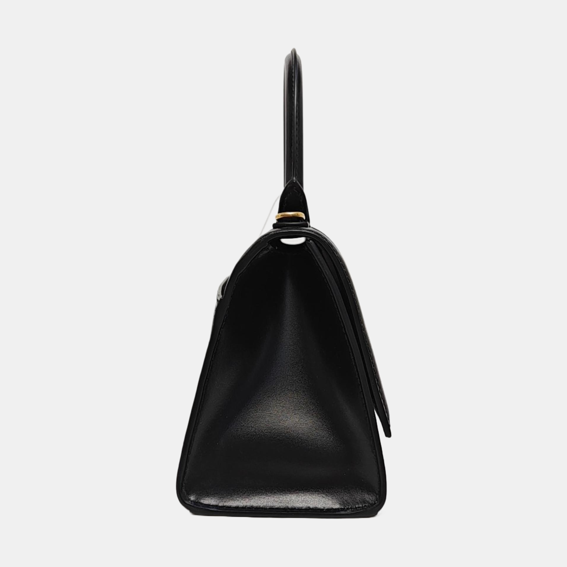 Hourglass S Calfskin Black