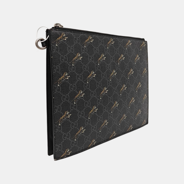 GG Supreme Monogram Coated Canvas Black