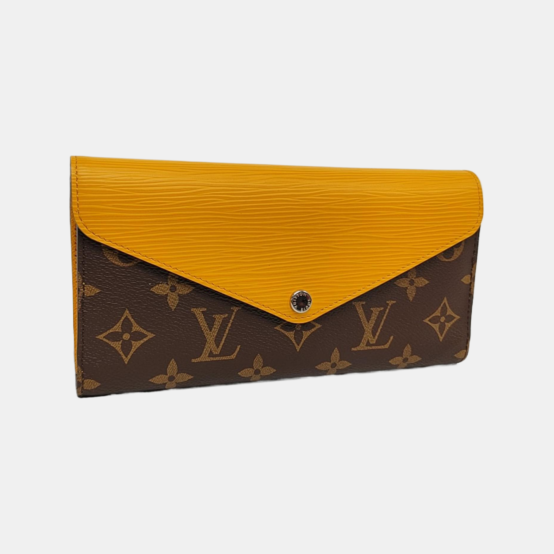 MARIE LOU Monogram Coated Canvas Brown Wallet