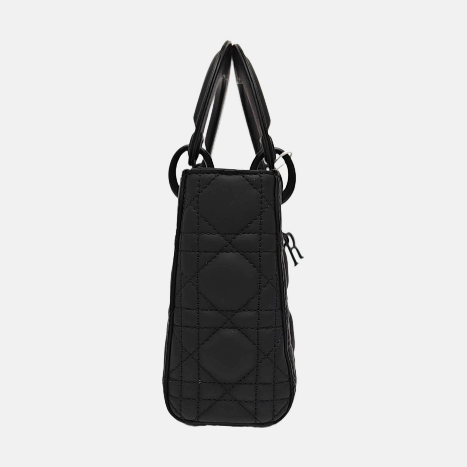 Lady Dior Mini Cannage Calfskin Black