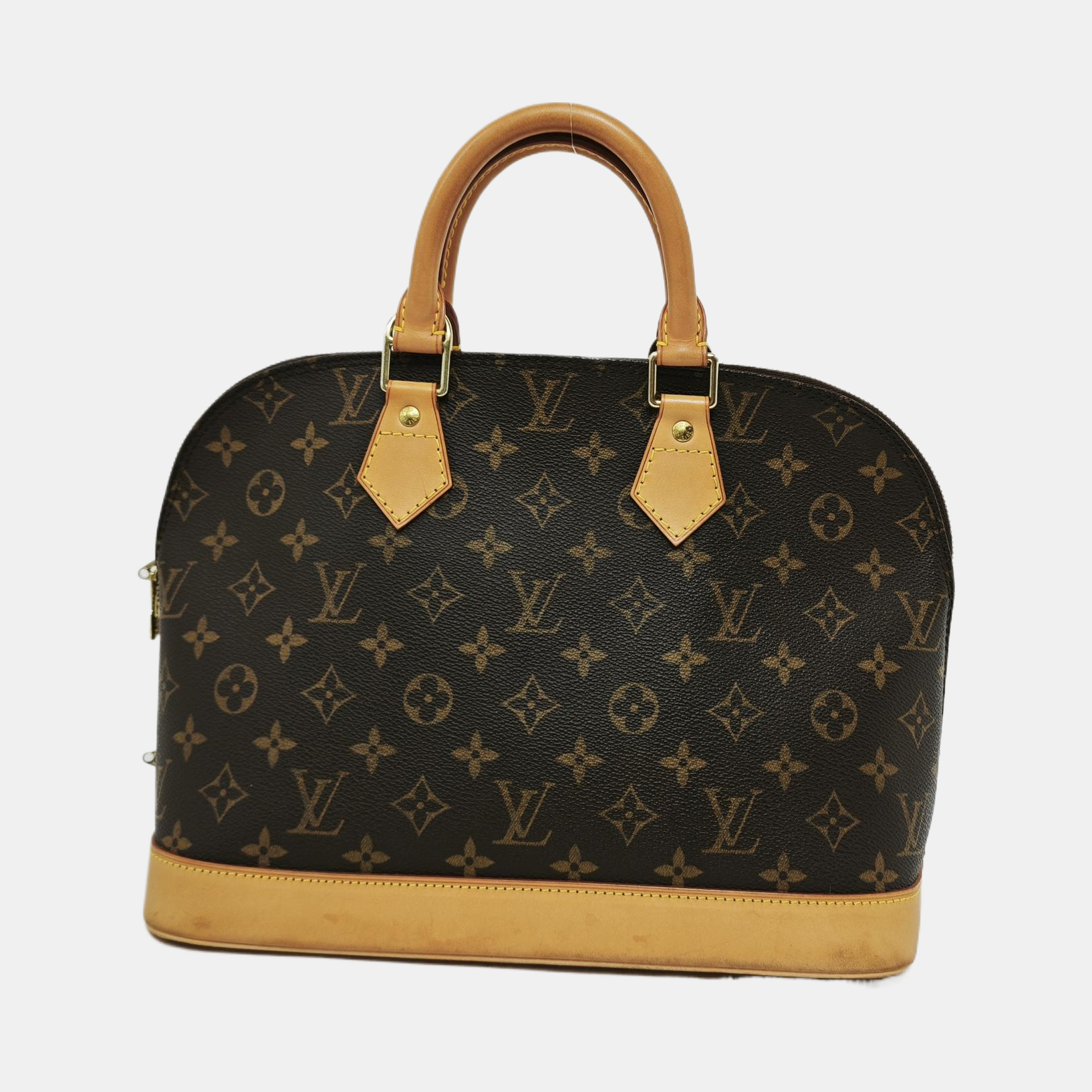 ALMA PM Monogram Coated Canvas Brown