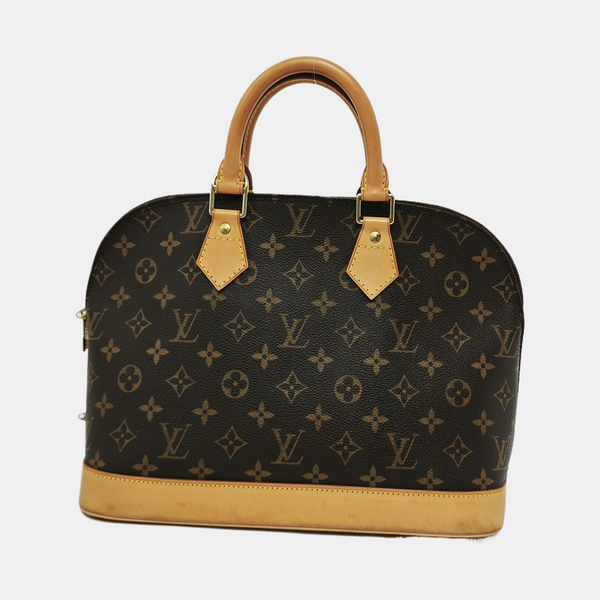 ALMA PM Monogram Coated Canvas Brown