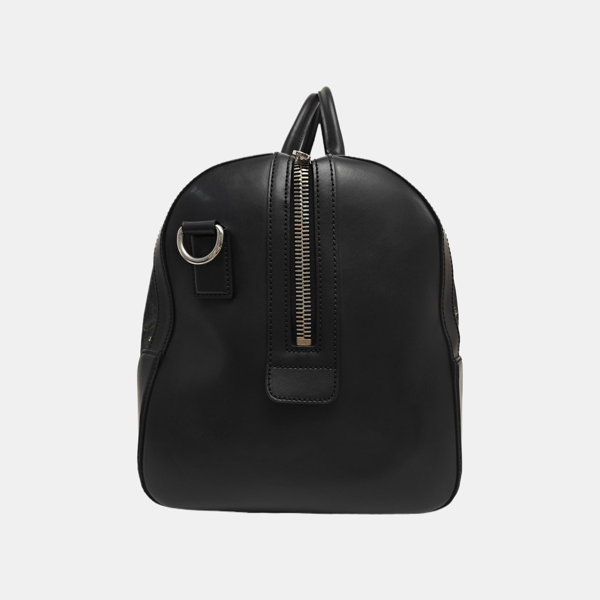 Monogram Coated Canvas Shoulder Bag Black