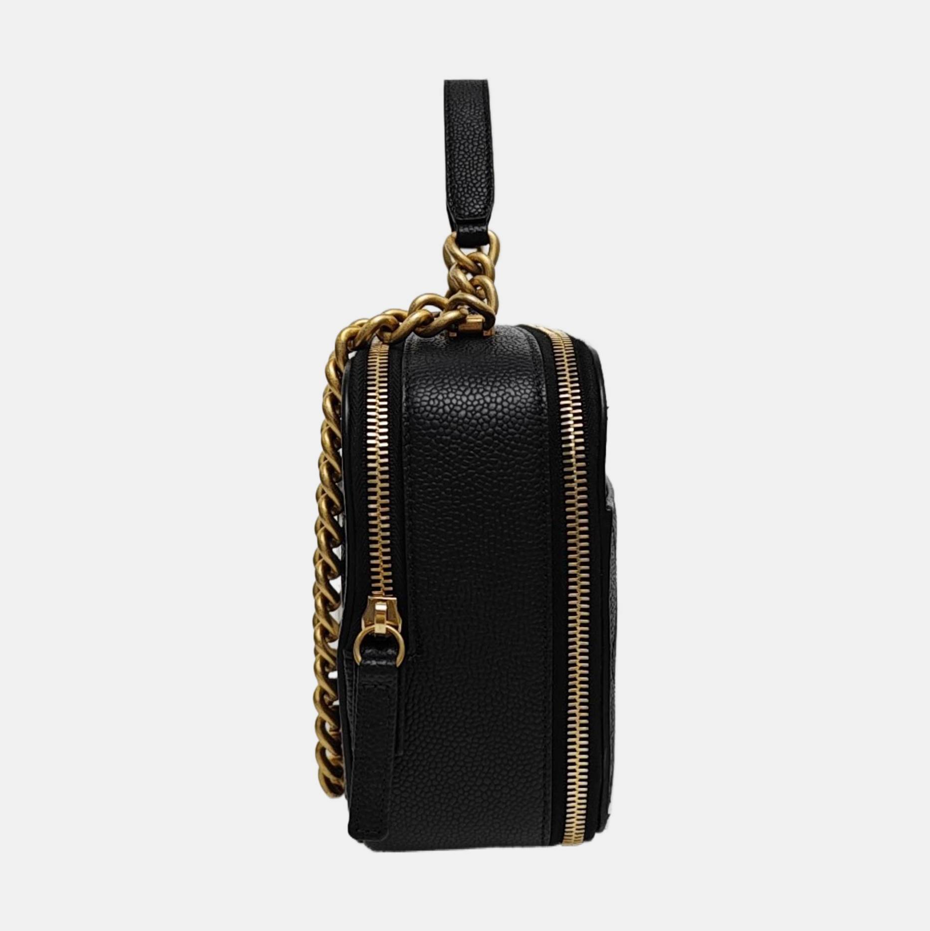 Quilted Grained Calfskin Black