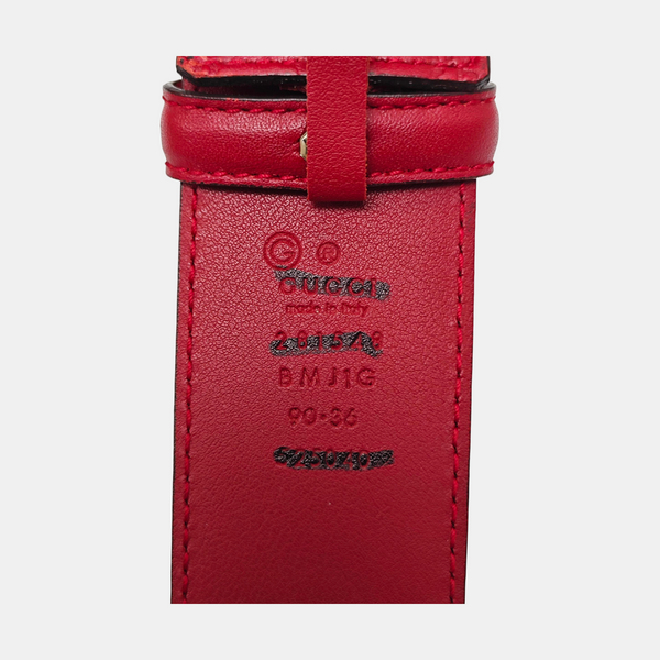 Leather Belt Red