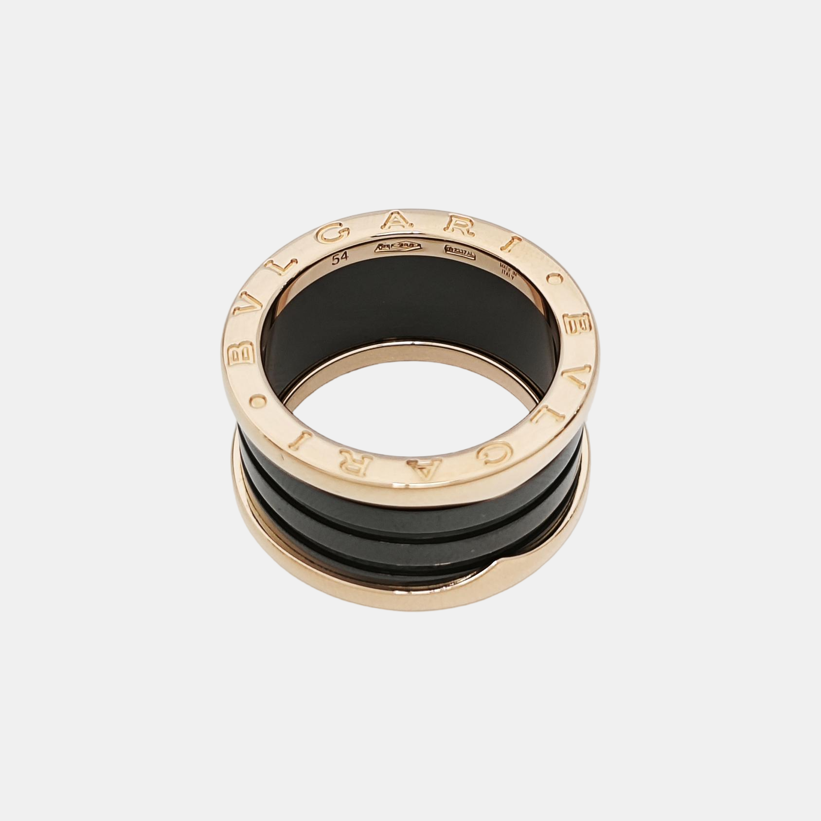 B.ZERO1 18k Rose Gold Ring EU 54