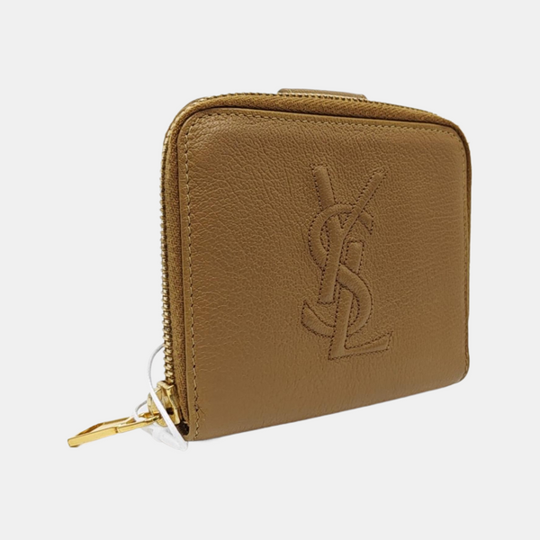 Quilted Calfskin Wallet Brown