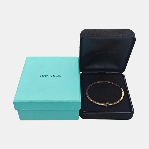 Tiffany T 18k Rose Gold Bangle