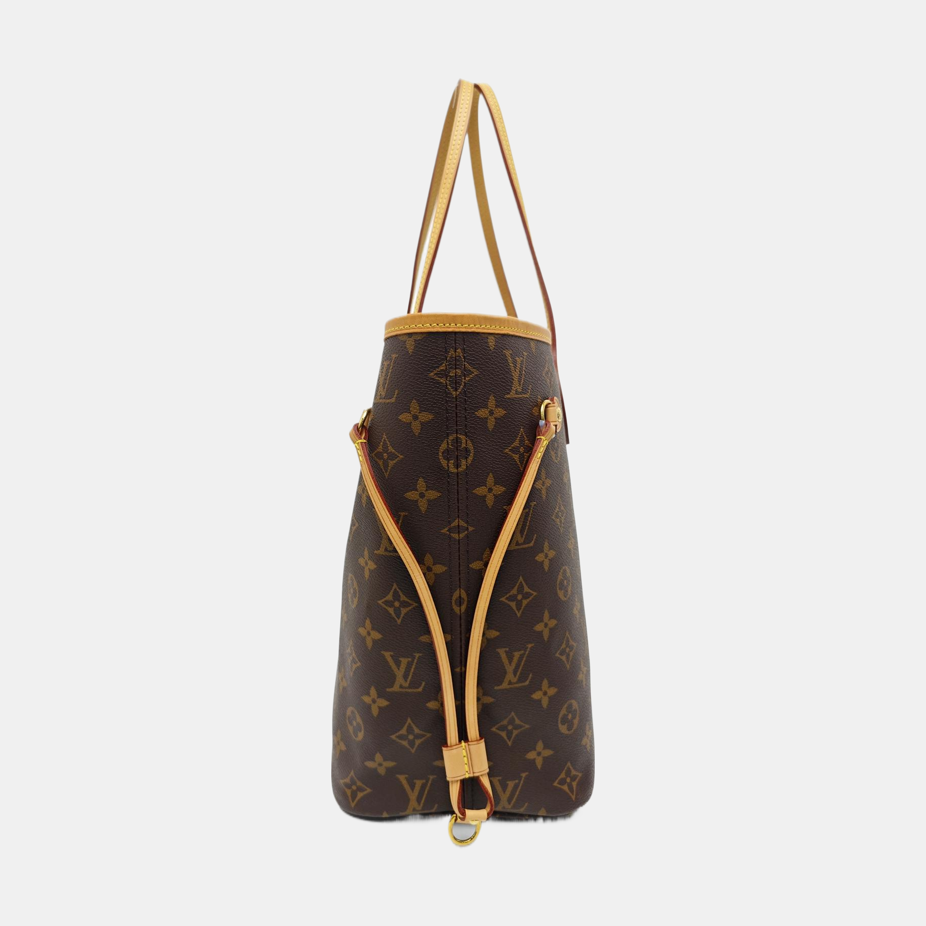 NEVERFULL MM Monogram Coated Canvas Brown