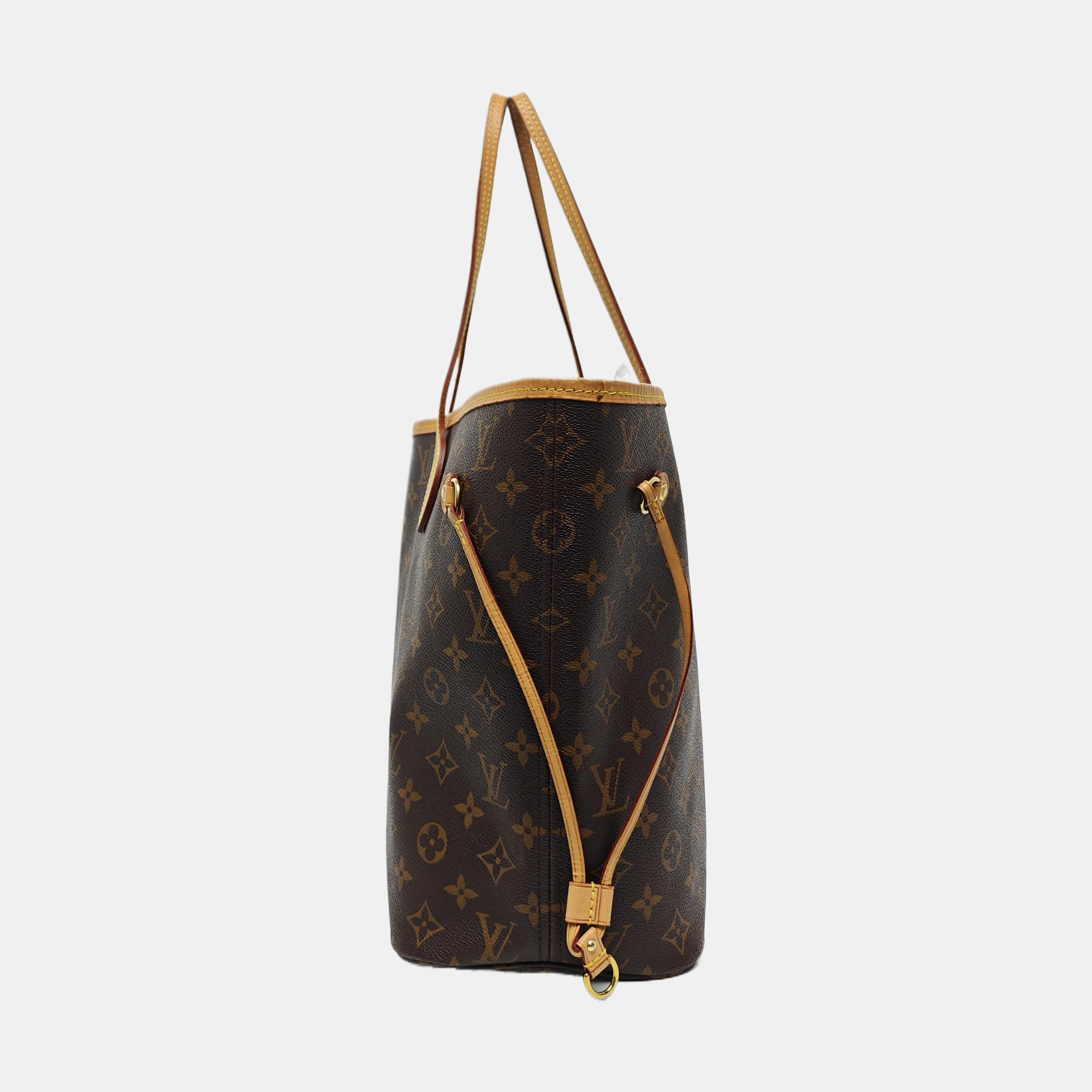 NEVERFULL MM Monogram Coated Canvas Brown