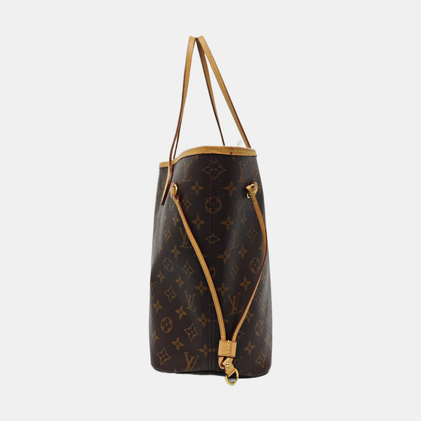 NEVERFULL MM Monogram Coated Canvas Brown