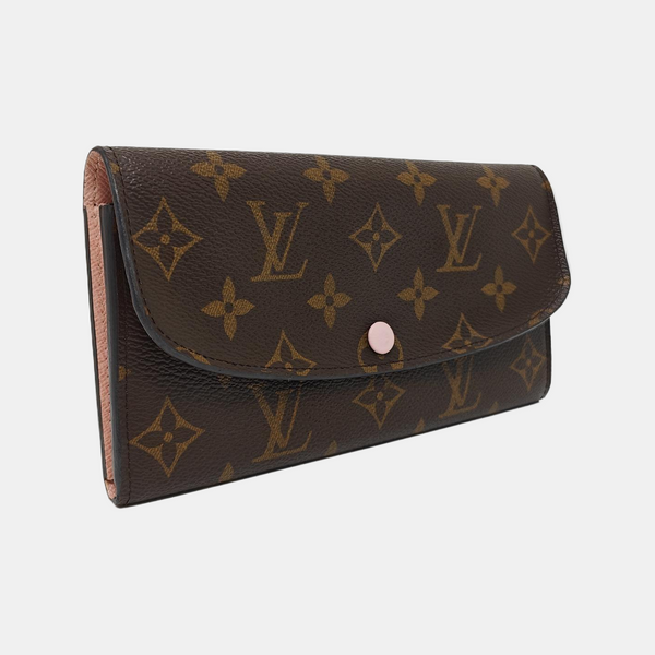 EMILIE Monogram Coated Canvas Brown Wallet