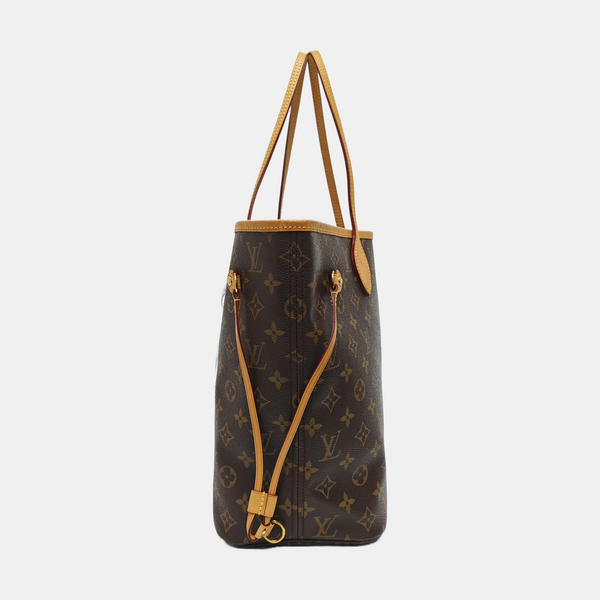 NEVERFULL MM Monogram Coated Canvas Brown
