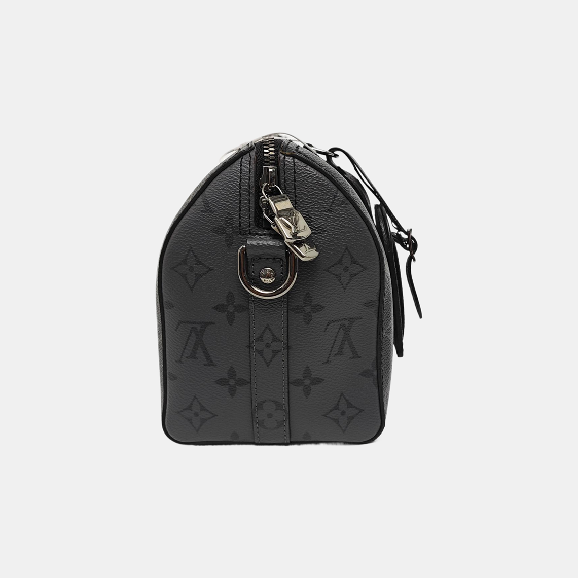 KEEPALL Monogram Coated Canvas Black