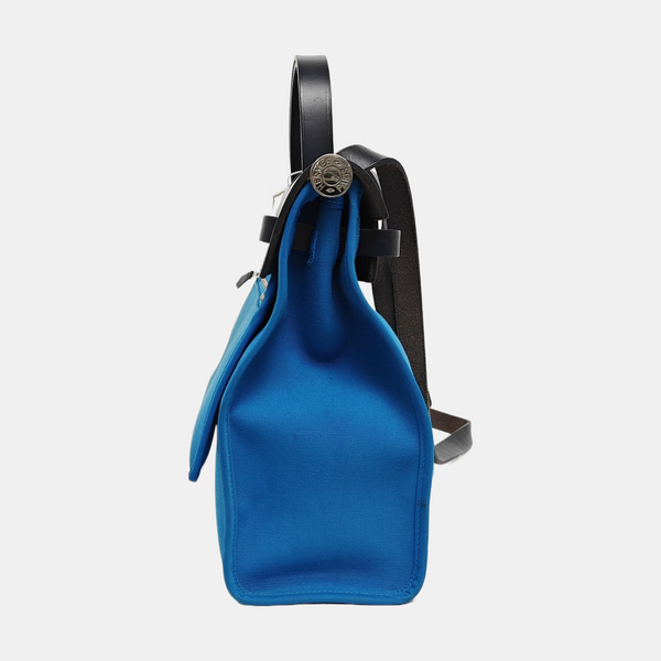Authenticated pre-owned  Herbag 31 Canvas Blue - Shoulder Bag at Looply