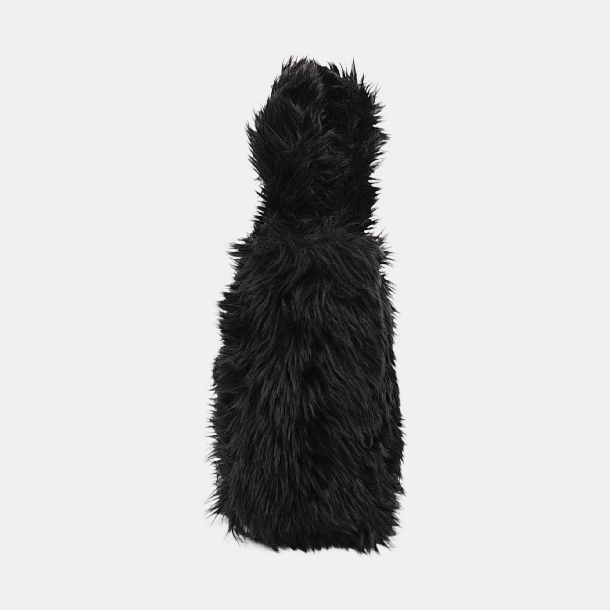 Fur Tote Bag Black