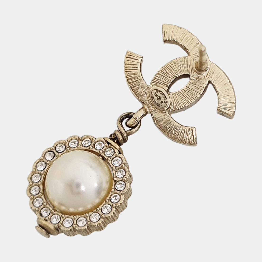 CC Logo Metal Gold Earrings
