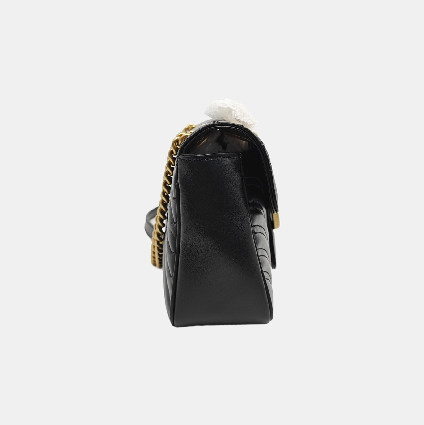 GG Marmont Small Quilted Calfskin Black
