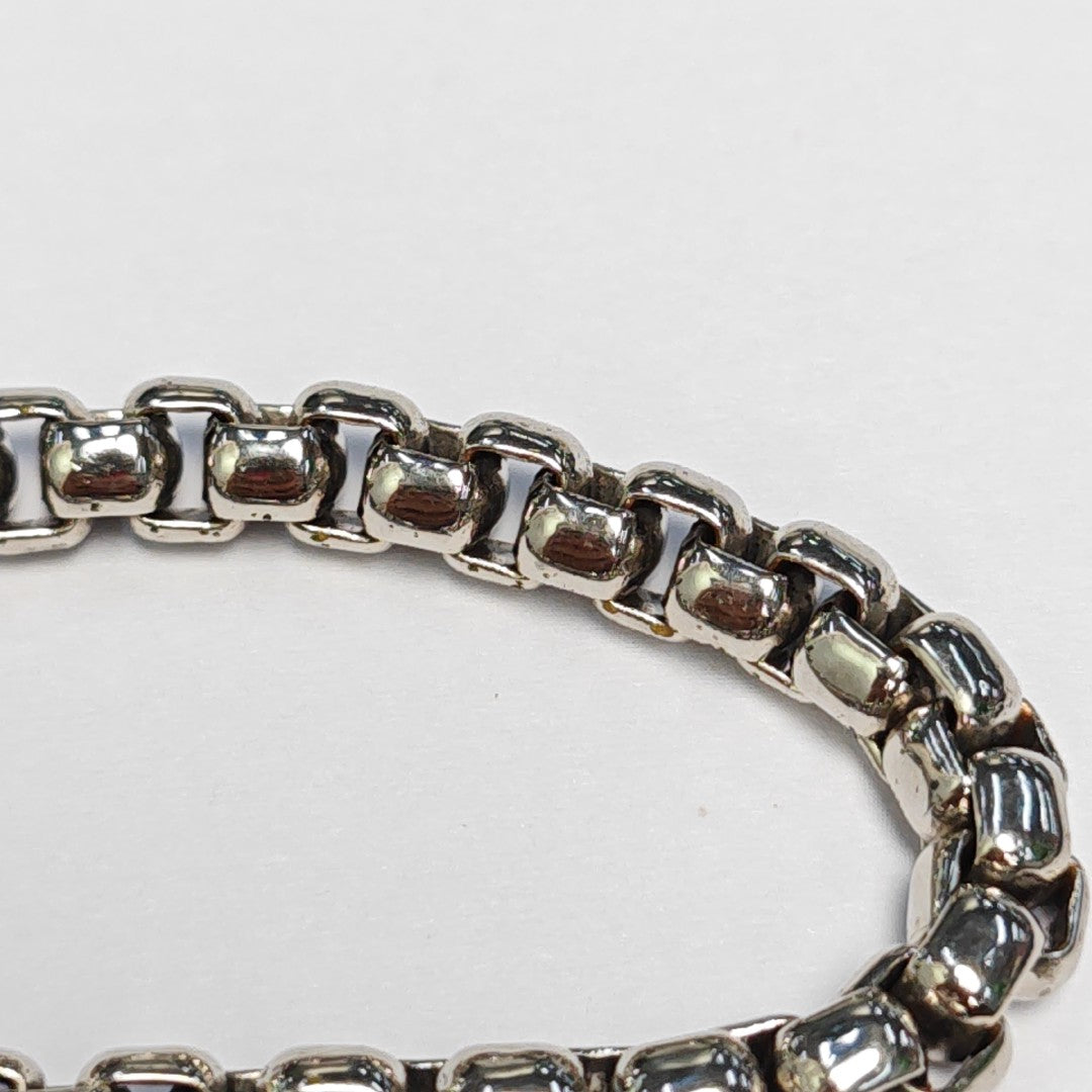 MONOGRAM CHAIN Coated Canvas Silver Bracelet