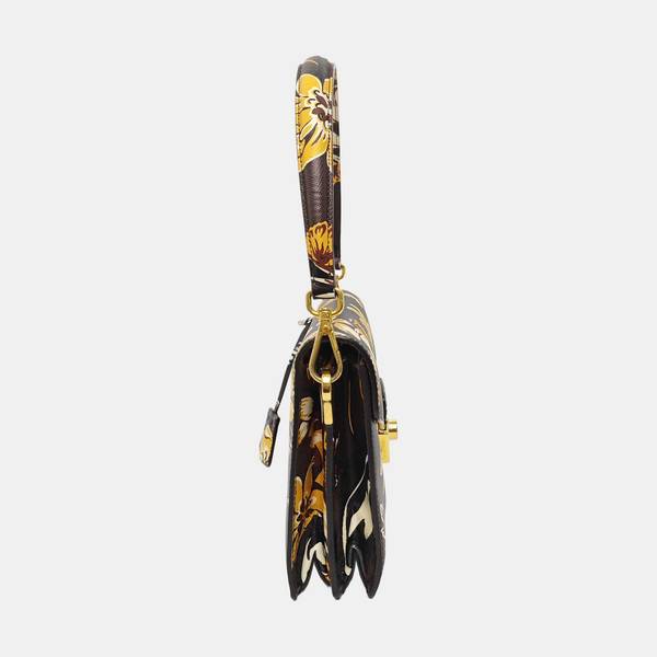 Calfskin Top Handle Bag Multicolor