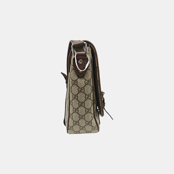 Monogram Coated Canvas Crossbody Bag Brown