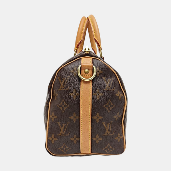 SPEEDY 25 Monogram Coated Canvas Brown