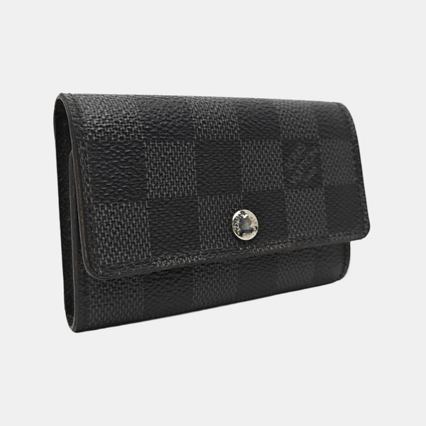 Damier Graphite Coated Canvas Key Pouch Gray