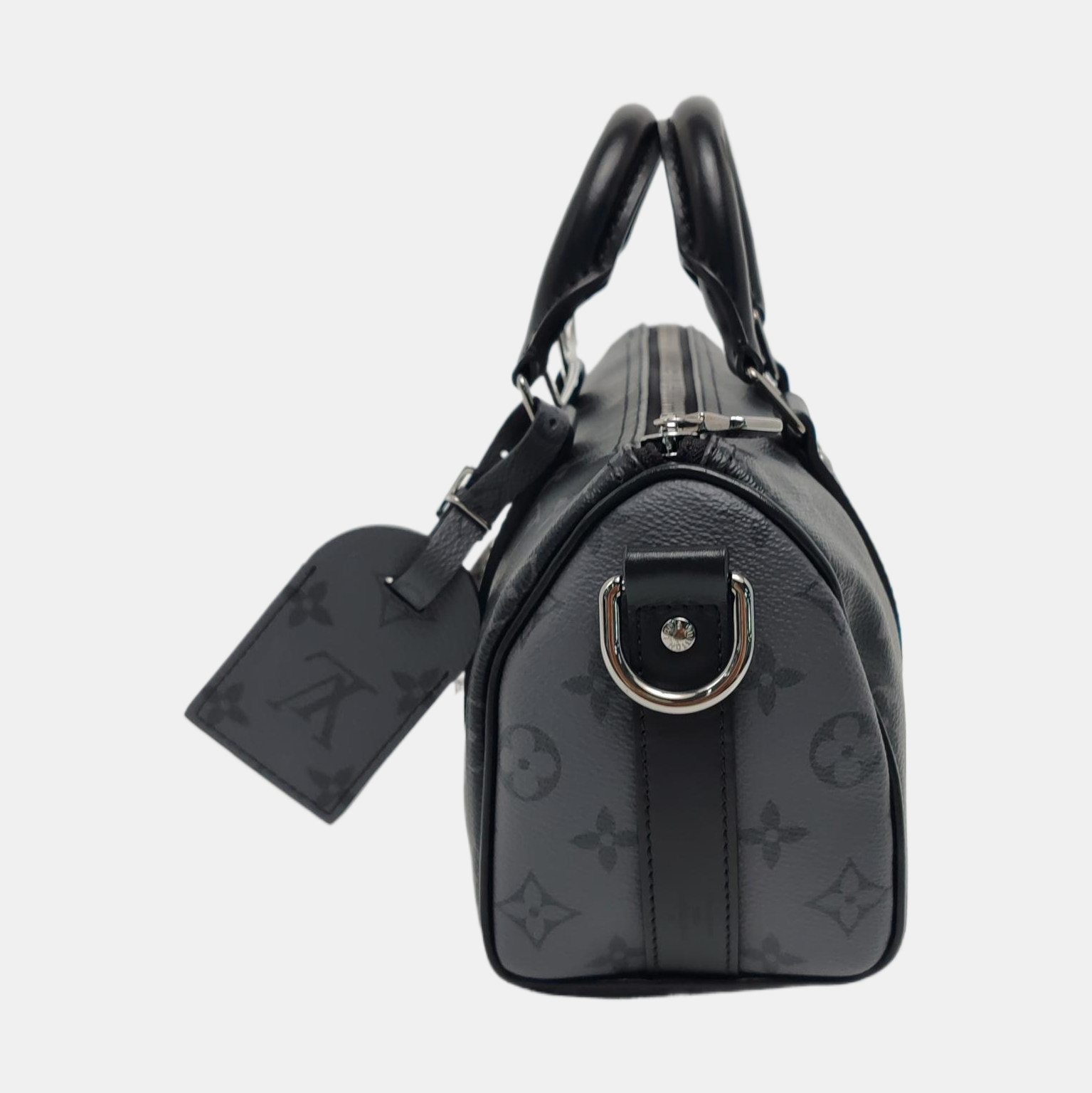 KEEPALL 25 Monogram Coated Canvas Black