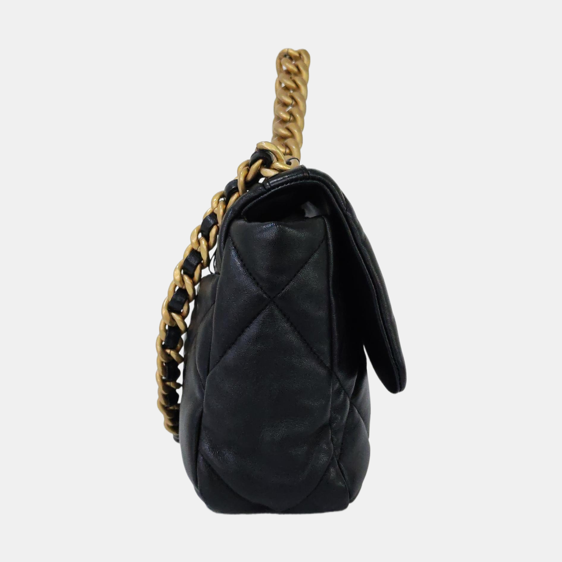 CHANEL 19 Small Quilted Lambskin Black