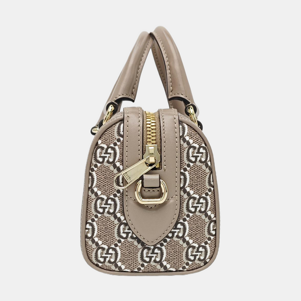 Monogram Coated Canvas Shoulder Bag Super Mini Gray