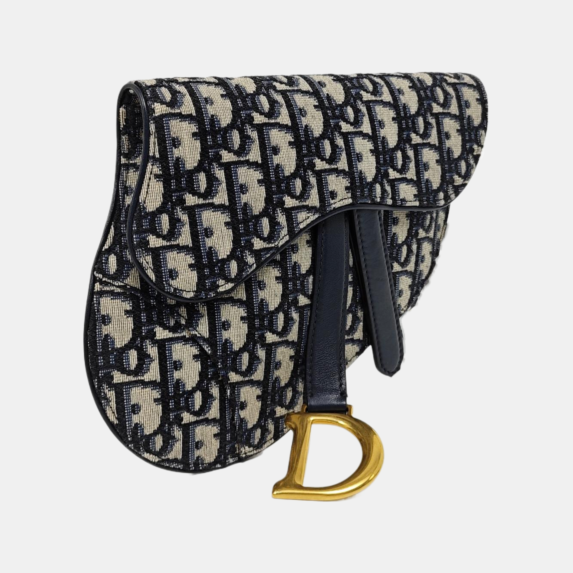 Saddle Mini Oblique Canvas Blue