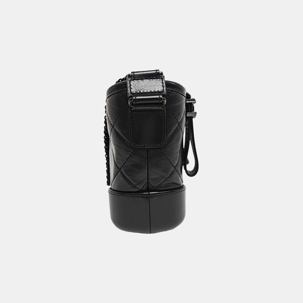 GABRIELLE Small Quilted Calfskin Black