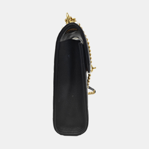 Quilted Calfskin Shoulder Bag Black