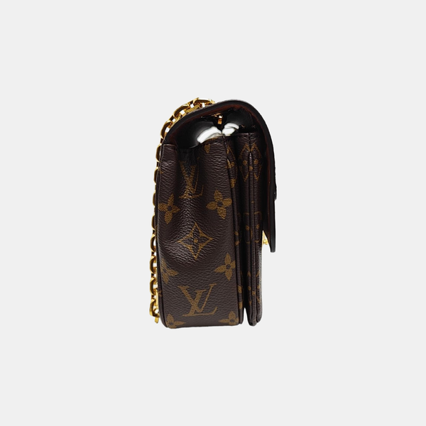 MARCEAU Monogram Coated Canvas Brown