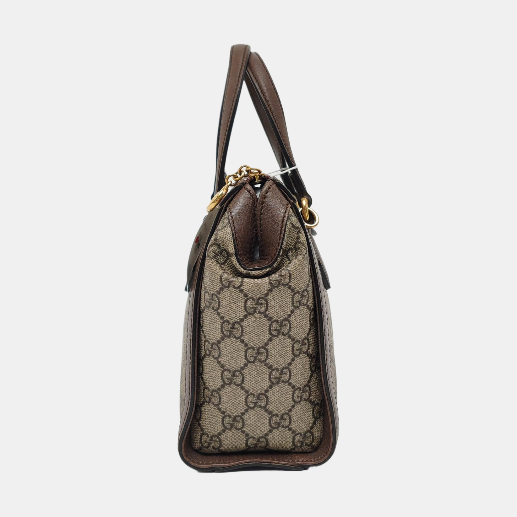 Ophidia Small Monogram Coated Canvas Beige