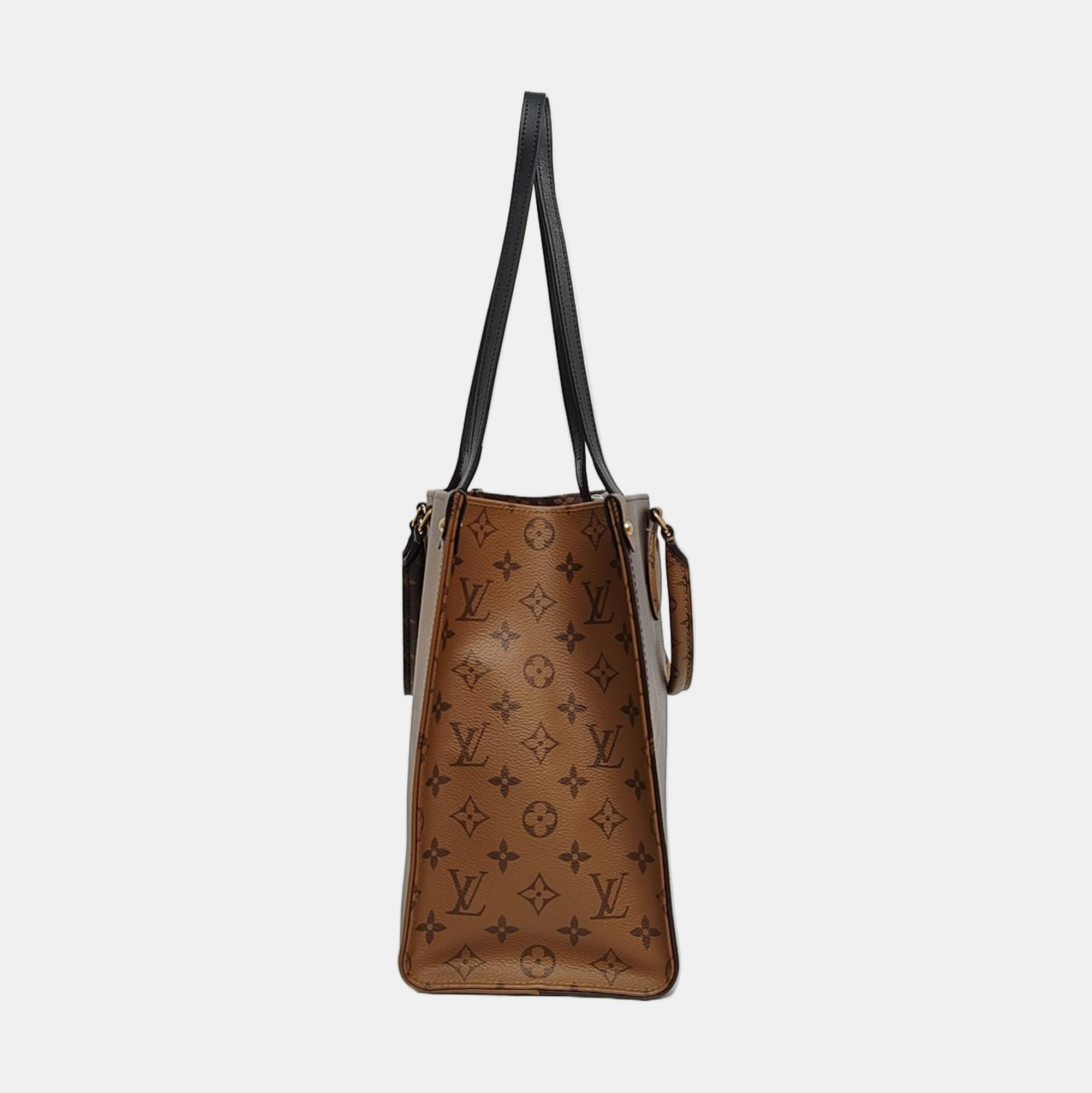 ONTHEGO MM Monogram Coated Canvas Brown
