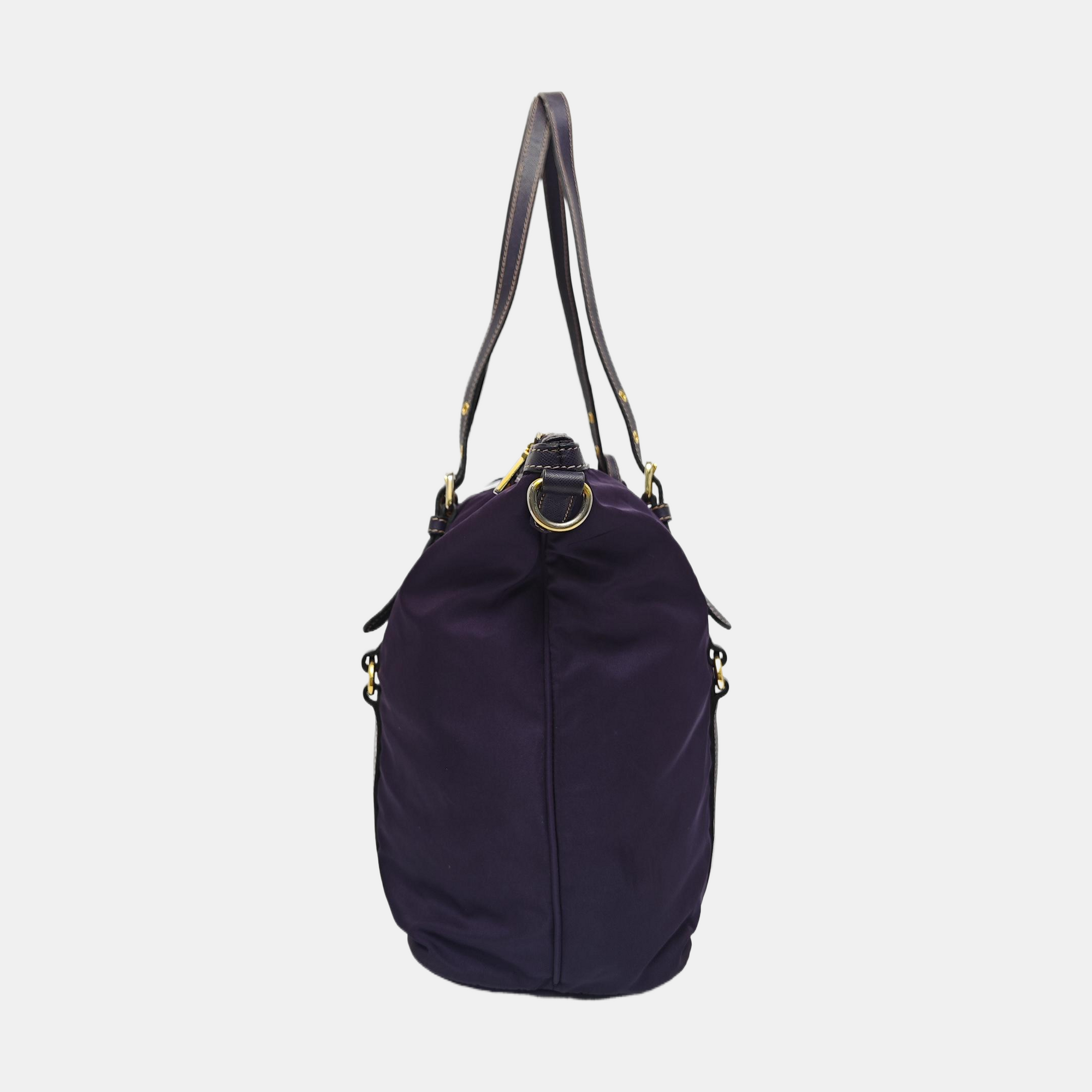 Nylon Tote Bag Purple