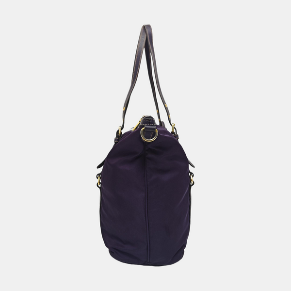 Nylon Tote Bag Purple