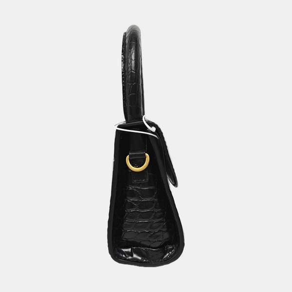 Leather Shoulder Bag Mini Black