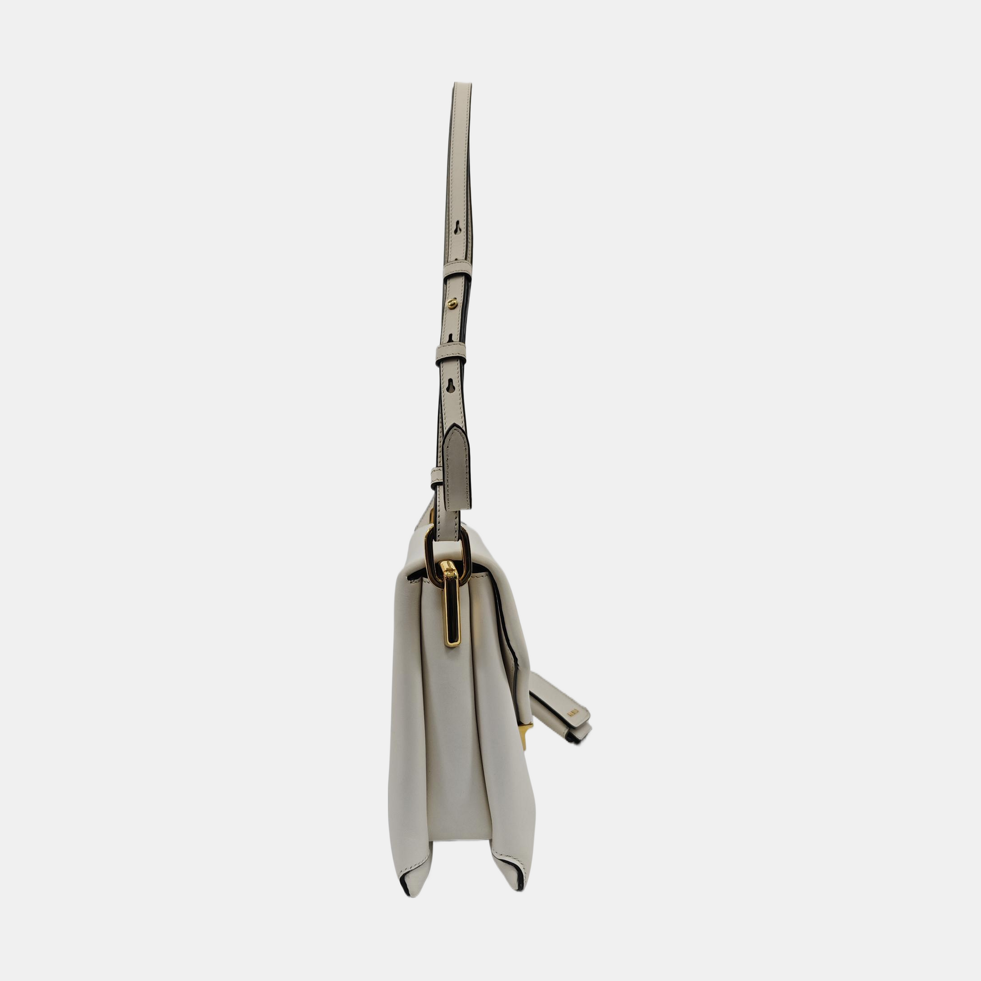 Calfskin Shoulder Bag White
