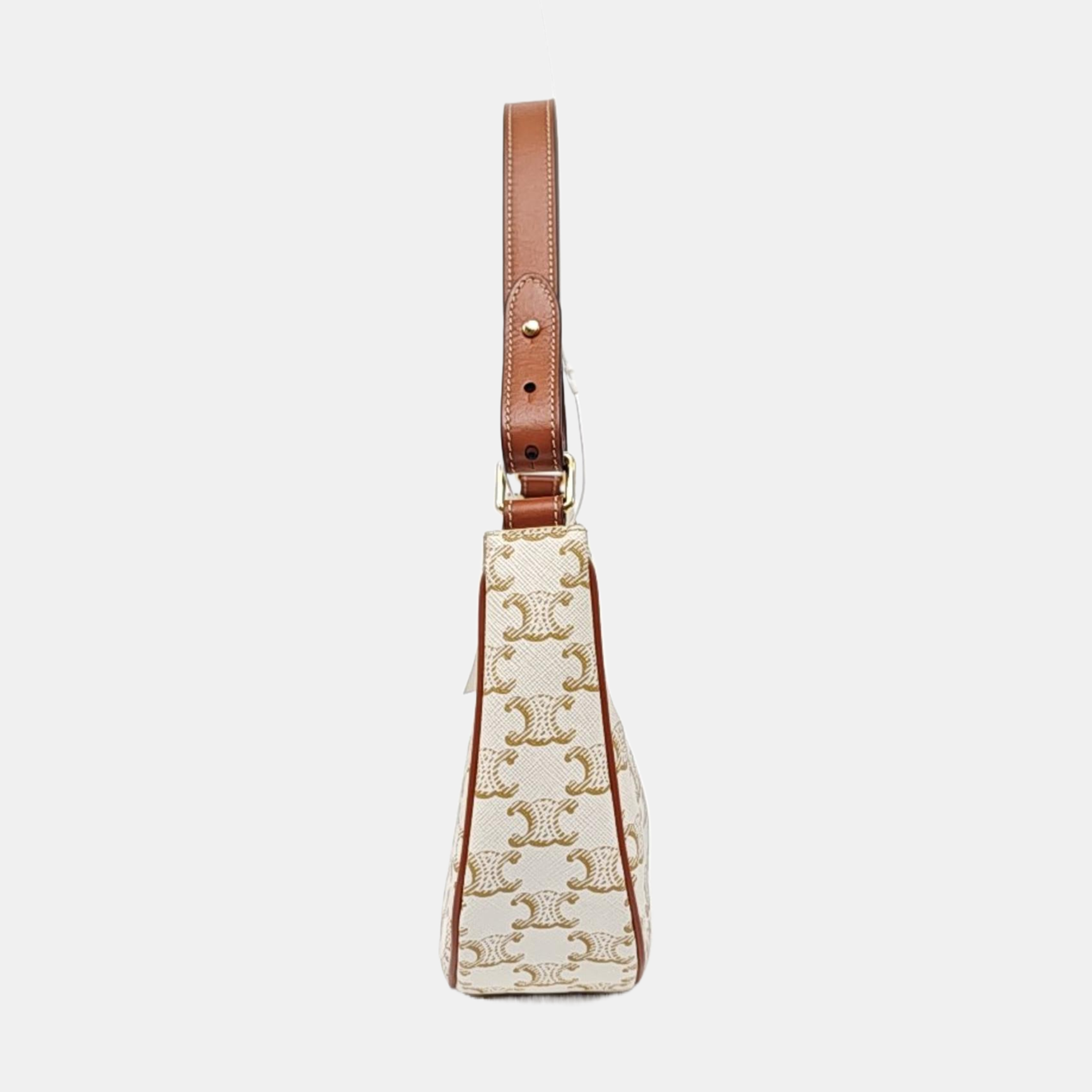Authenticated pre-owned  AVA Coated Canvas Beige - Top Handle Bag at Looply