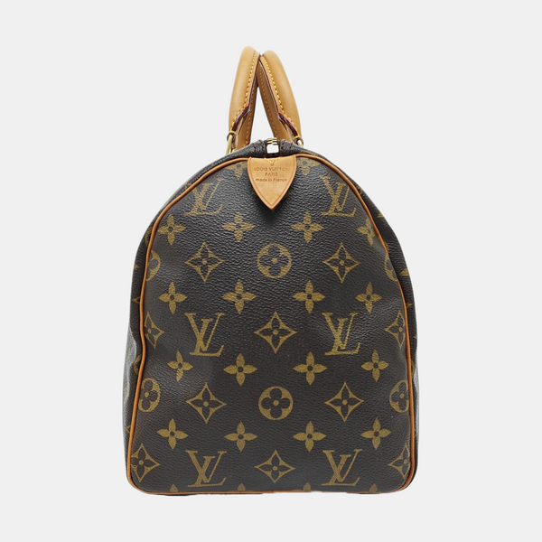 SPEEDY 30 Monogram Coated Canvas Brown
