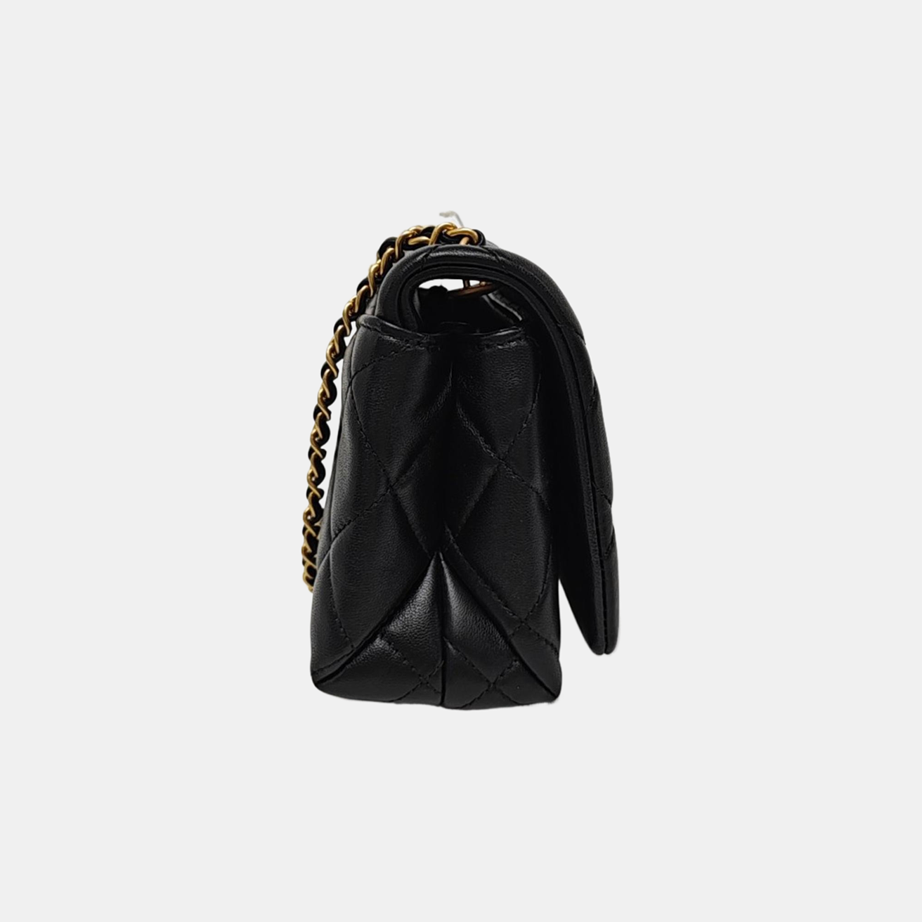 Quilted Lambskin Shoulder Bag Small Black